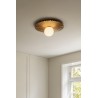 Nuura – Liila Muuse Small wall / ceiling lamp, nordic gold and white opal glass