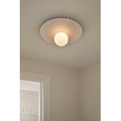 Nuura – Liila Muuse Small wall / ceiling lamp, white and white opal glass