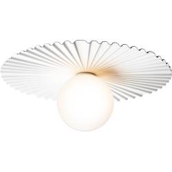 Nuura – Liila Muuse Small wall / ceiling lamp, white and white opal glass