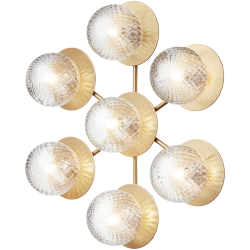 Nuura – Liila Star wall / ceiling lamp, nordic gold and clear glass