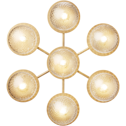 Nuura – Liila Star wall / ceiling lamp, nordic gold and clear glass