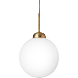 Nuura – Apiales 1 Large pendant, brushed brass and white opal glass