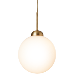 Nuura – Apiales 1 Large pendant, brushed brass and white opal glass