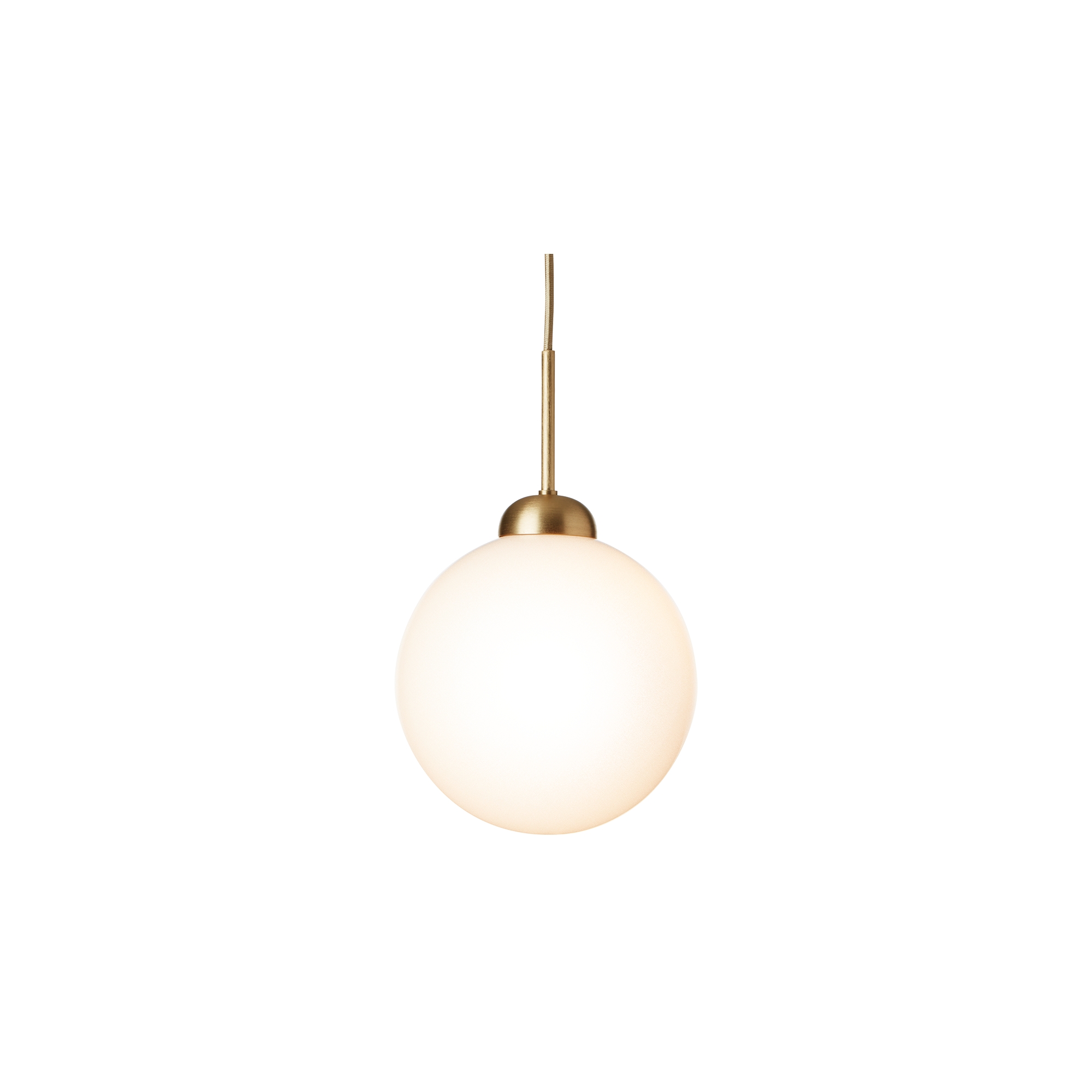 Nuura – Apiales 1 Large pendant, brushed brass and white opal glass