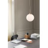 Nuura – Apiales 1 Large pendant, brushed brass and white opal glass