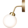 Nuura – Apiales wall lamp, brushed brass and white opal glass