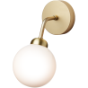 Nuura – Apiales wall lamp, brushed brass and white opal glass