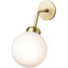 Nuura – Apiales hard-wired wall lamp, brushed brass and white opal glass