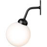 Nuura – Apiales hard-wired wall lamp, satin black and white opal glass