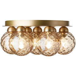 Nuura – Apiales ceiling lamp, brushed brass and clear glass