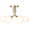 Nuura – Apiales 6 ceiling lamp, brushed brass and white opal glass