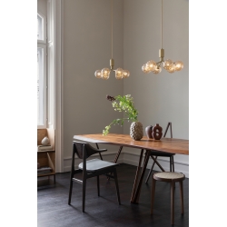 Nuura – Apiales 6 pendant, brushed brass and clear glass