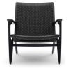 CH25 Lounge chair – Black oak / Black paper cord - Carl Hansen & Søn