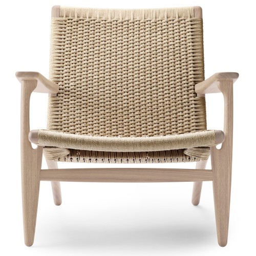 CH25 Lounge chair – Soaped oak / Natural cord - Carl Hansen & Søn