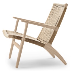 CH25 Lounge chair – Soaped oak / Natural cord - Carl Hansen & Søn