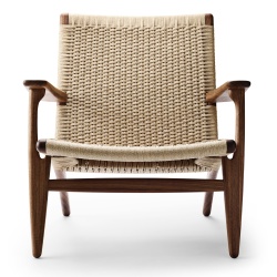 Fauteuil CH25 – Noyer huilé / Cordage naturel - Carl Hansen & Søn