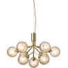 Nuura – Apiales 9 pendant, brushed brass and clear glass