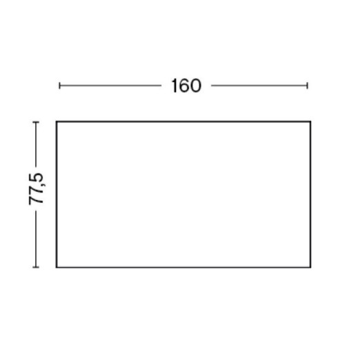 160x77.5cm - Loop Stand Table - H74cm - HAY