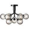 Nuura – Apiales 9 ceiling lamp, satin black and clear glass