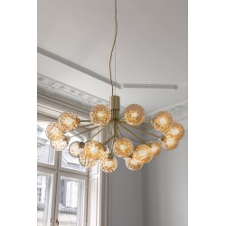 Nuura – Apiales 18 pendant, brushed and clear glass