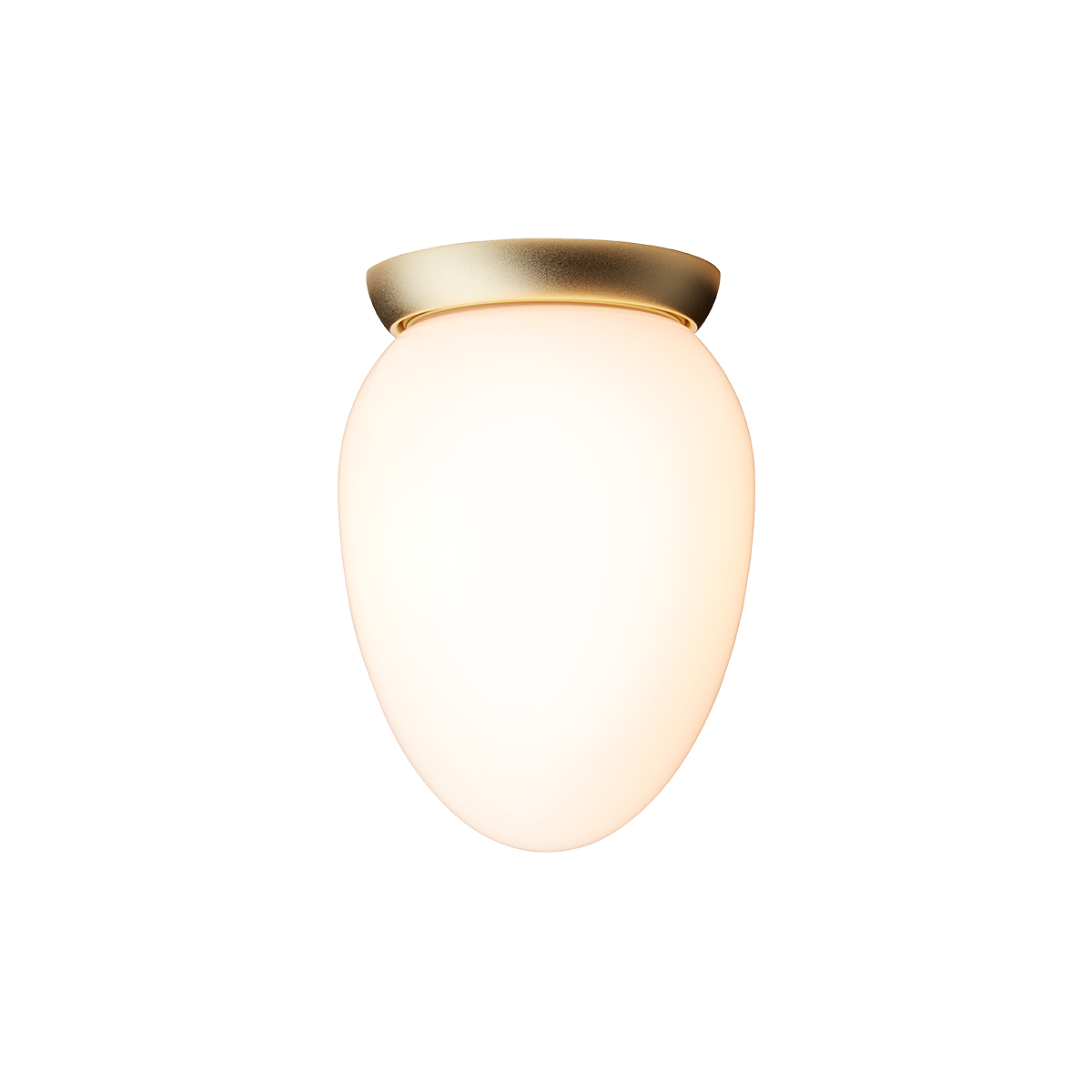 Nuura – Rizzatto171 ceiling lamp, satin brass and white opal glass