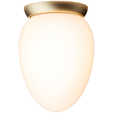 Nuura – Rizzatto171 ceiling lamp, satin brass and white opal glass