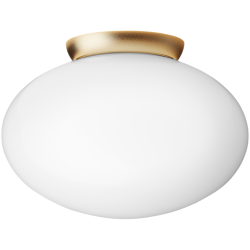 Nuura – Rizzatto 301 ceiling lamp, satin brass and white opal glass