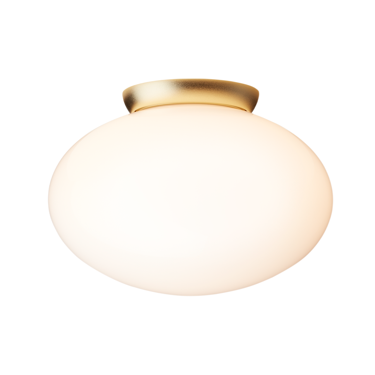 Nuura – Rizzatto 301 ceiling lamp, satin brass and white opal glass