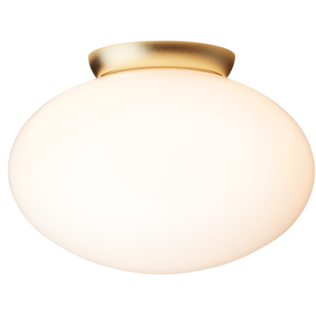 Nuura – Rizzatto 301 ceiling lamp, satin brass and white opal glass