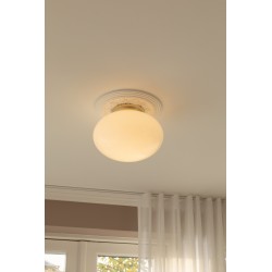 Nuura – Rizzatto 301 ceiling lamp, satin brass and white opal glass