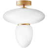 Nuura – Rizzatto 42 ceiling lamp, satin brass and white opal glass