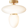 Nuura – Rizzatto 42 ceiling lamp, satin brass and white opal glass