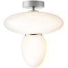 Nuura – Rizzatto 42 ceiling lamp, satin silver and white opal glass