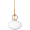 Nuura – Rizzatto 32 pendant, satin brass and white opal glass