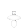 Nuura – Rizzatto 43 pendant, satin silver and white opal glass