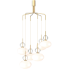 Nuura – Rizzatto Cluster chandelier, satin brass and white opal glass