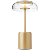 Nuura – Blossi Mini portable table lamp, nordic gold and clear glass