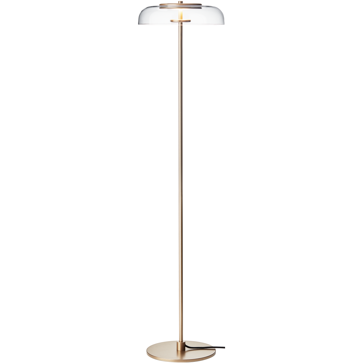 Nuura – Blossi floor lamp, nordic gold and clear glass