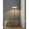 Nuura – Blossi floor lamp, black and white opal glass