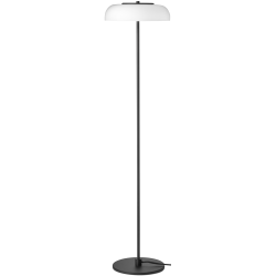 Nuura – Blossi floor lamp, black and white opal glass