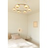 Nuura – Blossi 6 pendant, nordic gold and clear glass