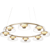 Nuura – Blossi 8 pendant, nordic gold and clear glass