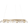 Nuura – Blossi 8 pendant, nordic gold and clear glass