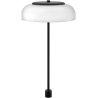 Nuura – Lampe de table Blossi à tige, noir et verre opal blanc