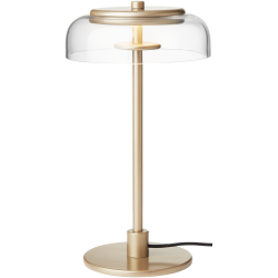 Nuura – Lampe de table Blossi Small, nordic gold et verre transparent