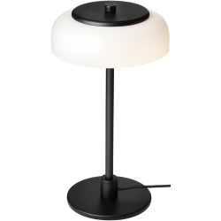 Nuura – Blossi Small table lamp, black and white opal glass