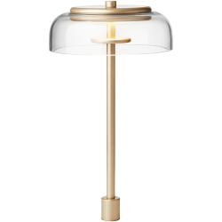 Nuura – Blossi Small table lamp with stem, nordic gold and clear glass