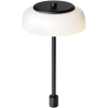 Nuura – Lampe de table Blossi à tige Small, noir et verre opal blanc