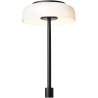 Nuura – Lampe de table Blossi à tige Small, noir et verre opal blanc