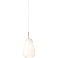 Nuura – Anoli 1 Small pendant, nordic gold and white opal glass